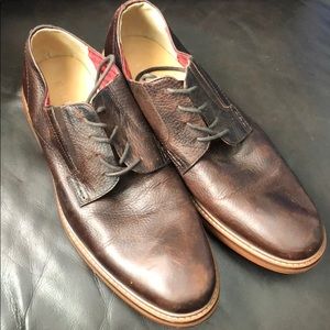 BEN SHERMAN brown leather dress shoes MENS SIZE 10